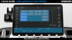tutoriel echographie samsung V7 panneau de commande